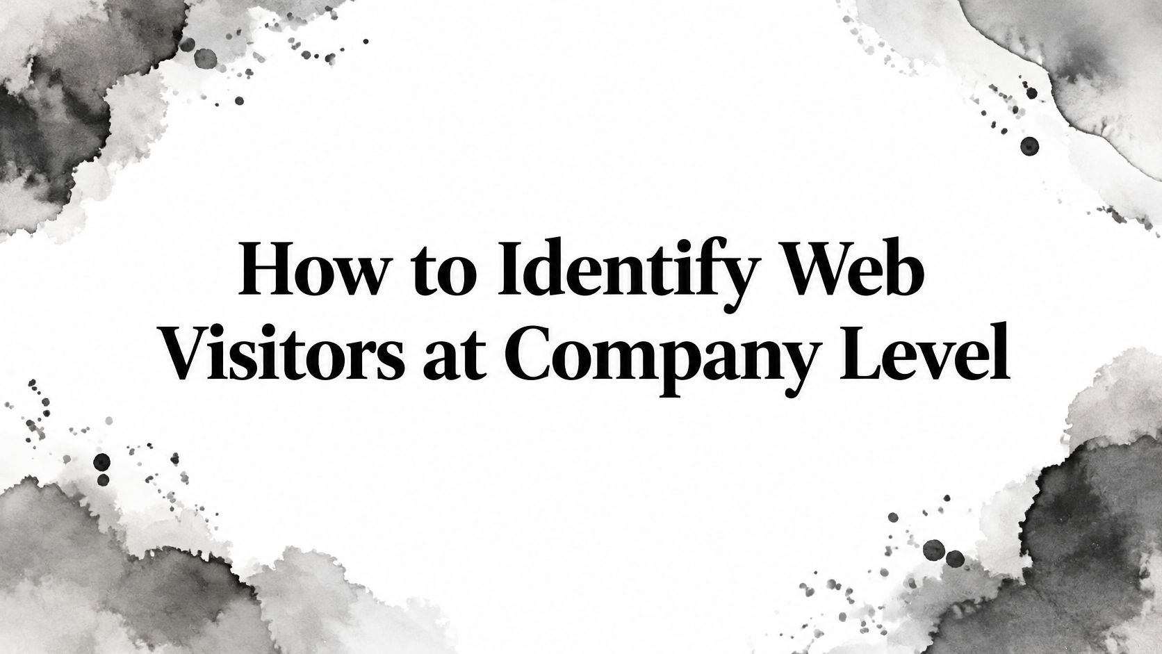 How to Identify Web Visitors at Company Level